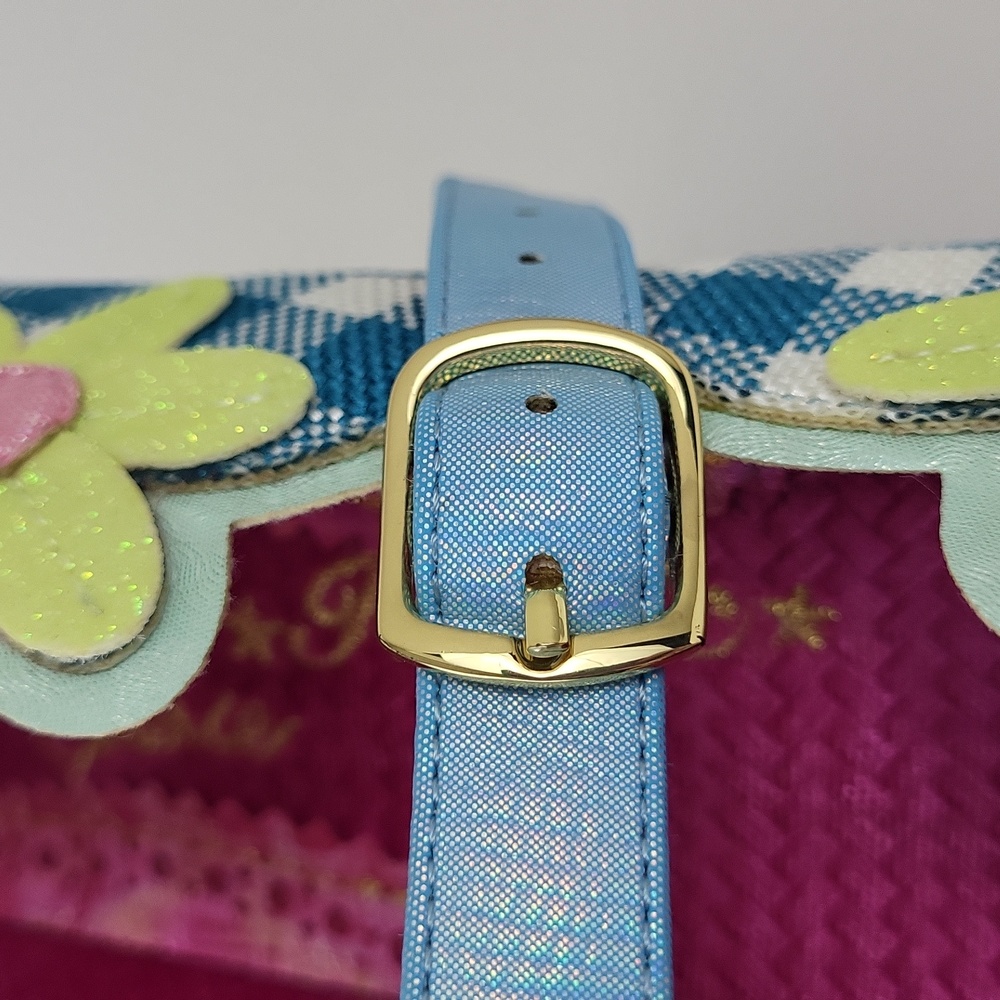 Irregular Choice Blue Gingham Floral Mary Jane Heels - Picture 5 of 15